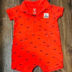 🚒 Carter's Fire Truck Romper - 9 M. 🚒